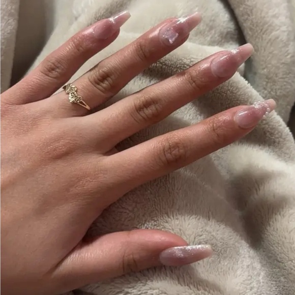 Elegant Pink Cat Eye 3D Butterfly Press On Nails Reusable Medium 10 pc Set NWT - Picture 5 of 9